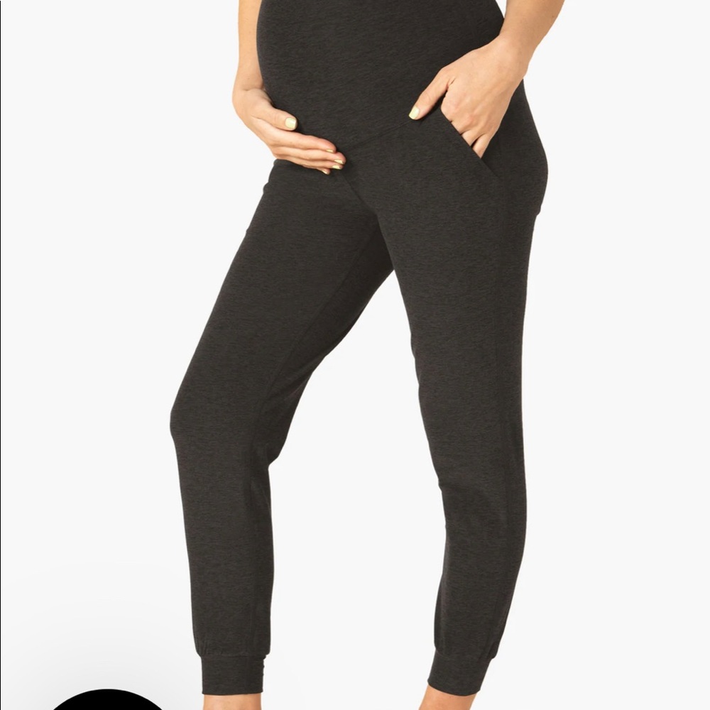 Spacedye Beyond the Bump Maternity Midi Jogger, medium, darkest night